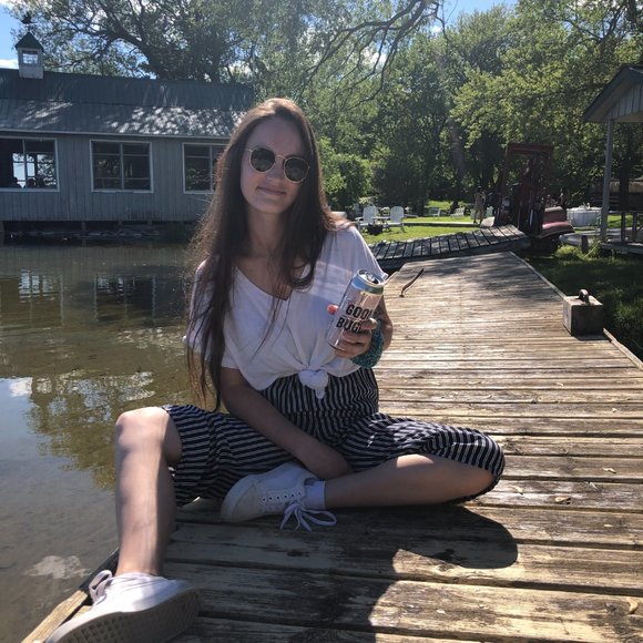 *Garage Navy & White Striped Jumpsuit - Picture 2 of 8